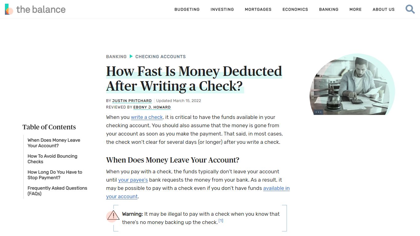 After I Write a Check, How Fast Does the Money Move? - The Balance